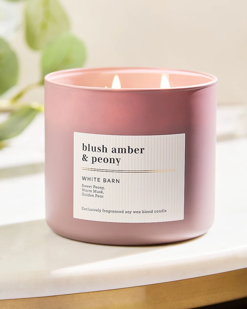 Blush Amber & Peony 3-Wick Candle