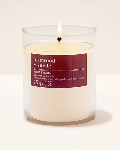 Rosewood & Suede Single Wick Candle