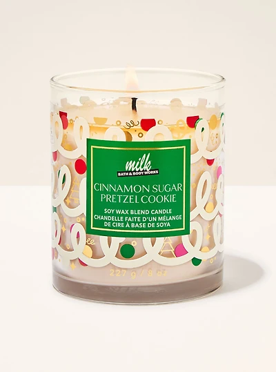 Cinnamon Sugar Pretzel Cookie Single Wick Candle