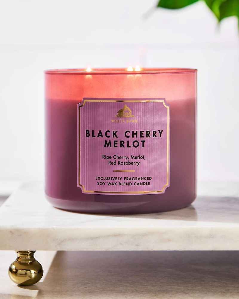 Black Cherry Merlot 3-Wick Candle