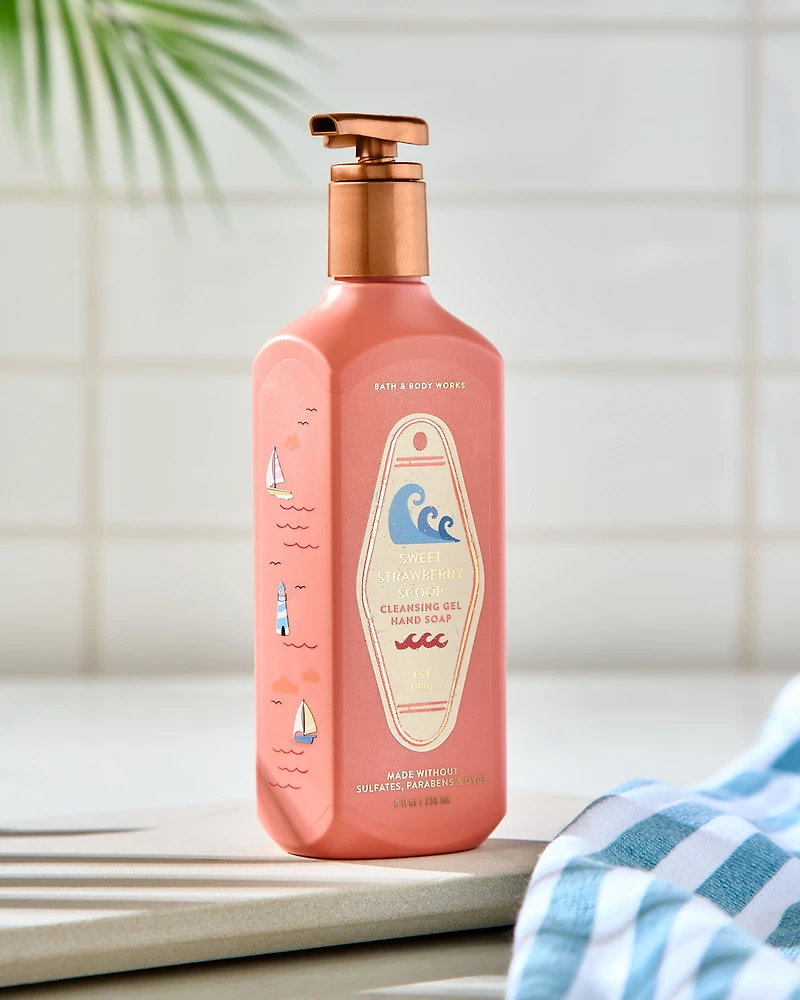 Sweet Strawberry Scoop Cleansing Gel Hand Soap