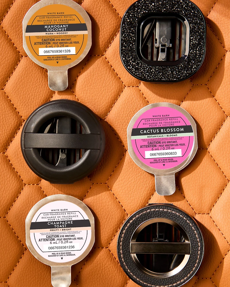 Leather Stitched Car Fragrance Holder