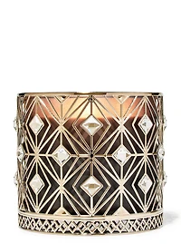 Diamond Bling 3-Wick Candle Holder