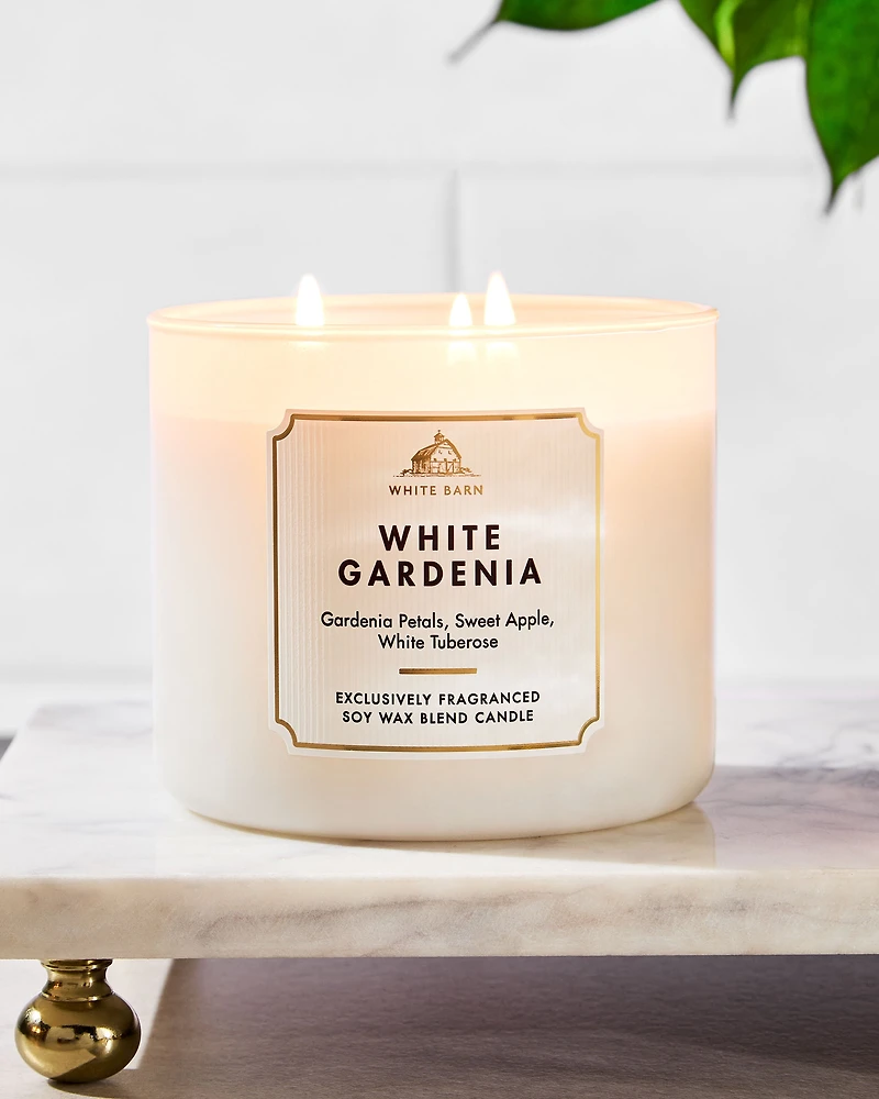 White Gardenia 3-Wick Candle