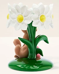 Bunny Bouquet Pedestal 3-Wick Candle Holder