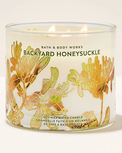Backyard Honeysuckle 3-Wick Candle