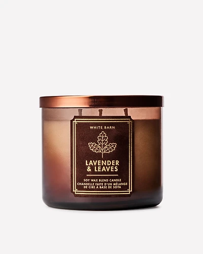 Lavender & Leaves 3-Wick Candle