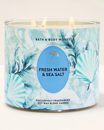 Fresh Water & Sea Salt 3-Wick Candle