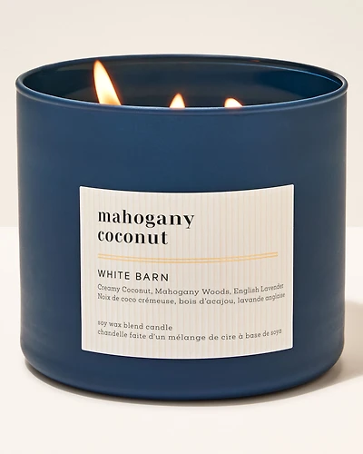 Mahogany Coconut 3-Wick Candle