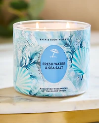 Fresh Water & Sea Salt 3-Wick Candle