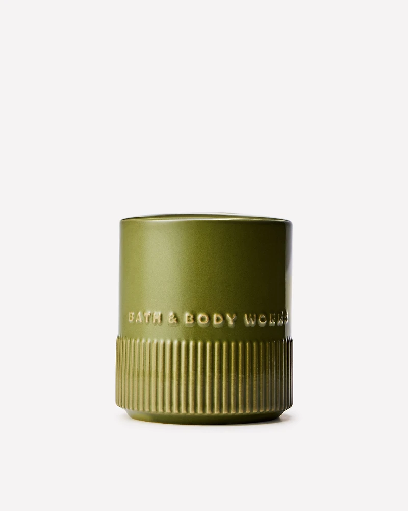 Green Ceramic Reed Vessel