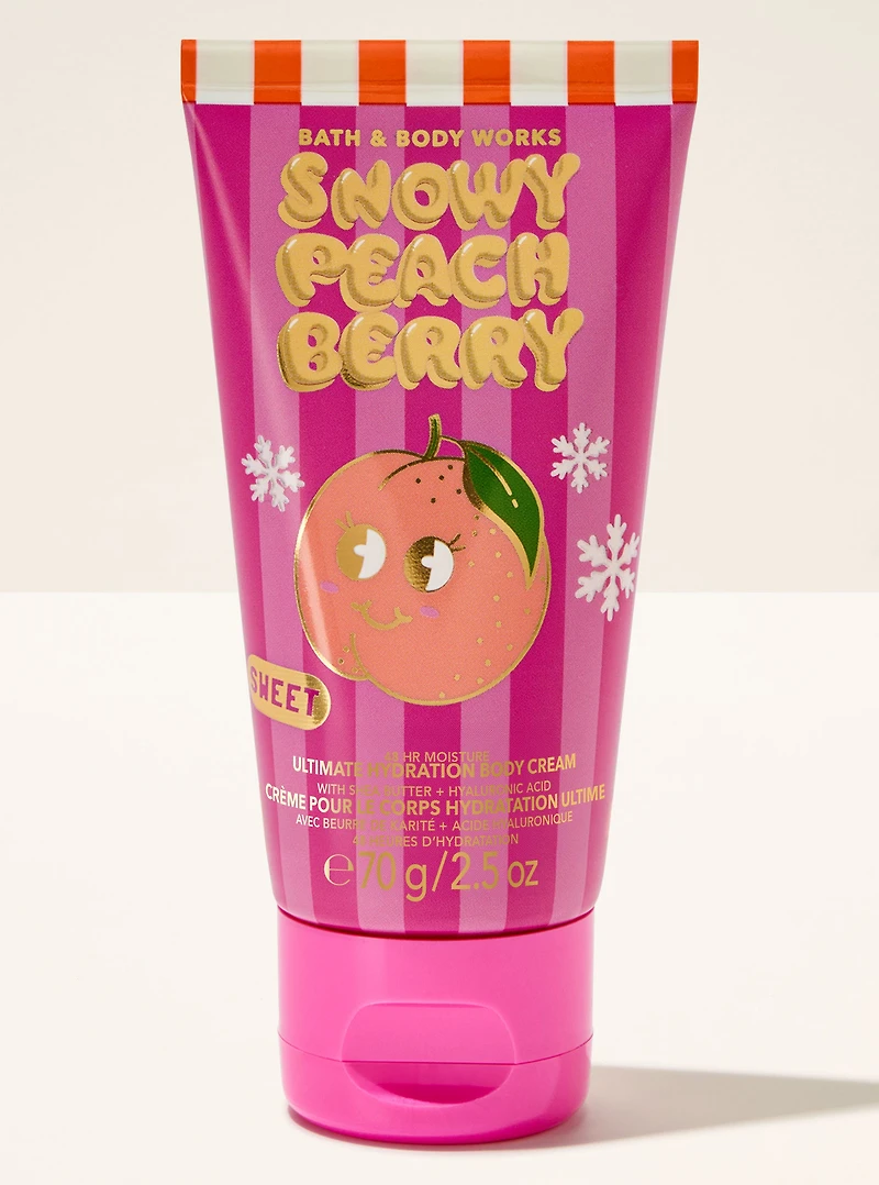 Snowy Peach Berry Travel Size Ultimate Hydration Body Cream