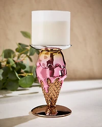 Double-Scoop Cone Pedestal 3-Wick Candle Holder