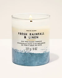 Fresh Rainfall & Linen Single Wick Candle