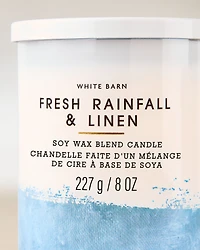 Fresh Rainfall & Linen Single Wick Candle