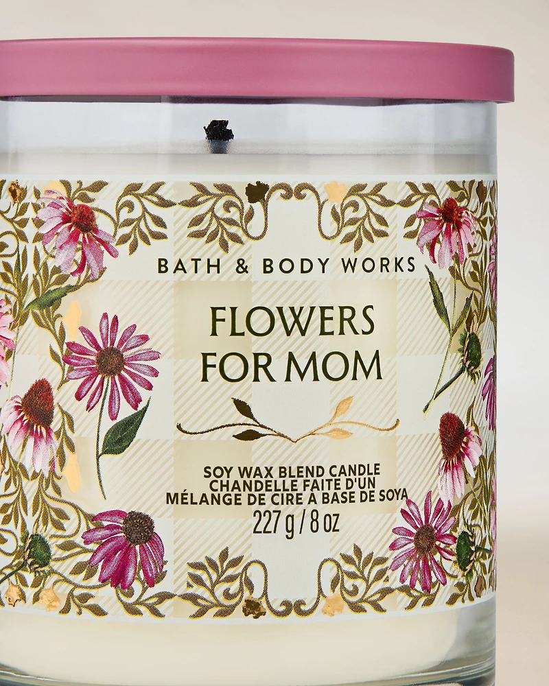 Flowers For Mom Single Wick Candle