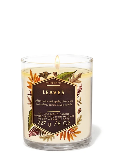 Leaves Single Wick Candle