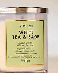 White Tea & Sage Single Wick Candle