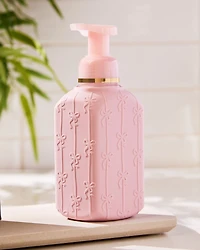 Pink Silicone Bows Gentle & Clean Foaming Hand Soap Dispenser