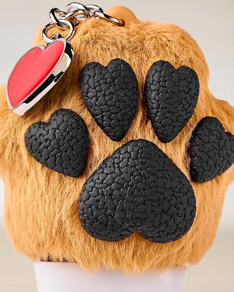 Brown Heart Paw with Charm PocketBac Holder