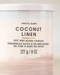 Coconut Linen Single Wick Candle