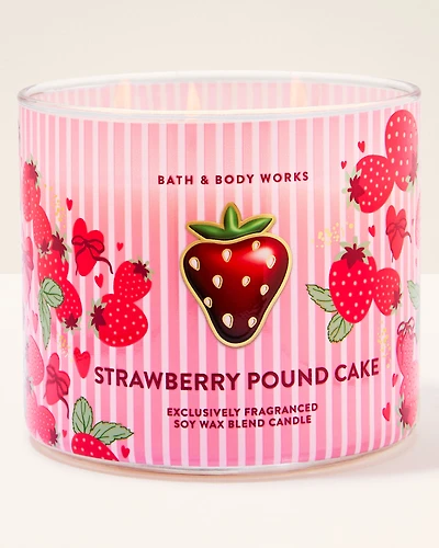 Strawberry Pound Cake 3-Wick Candle