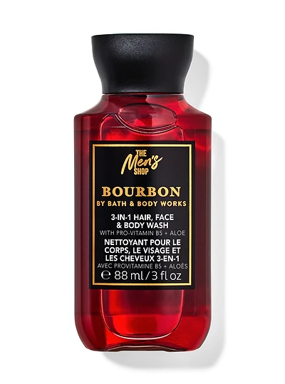 Bourbon Travel Size Body Wash