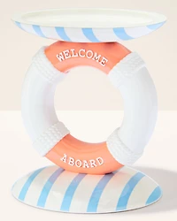 Ring Buoy Pedestal 3-Wick Candle Holder