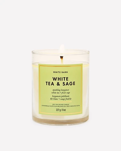 White Tea & Sage Single Wick Candle