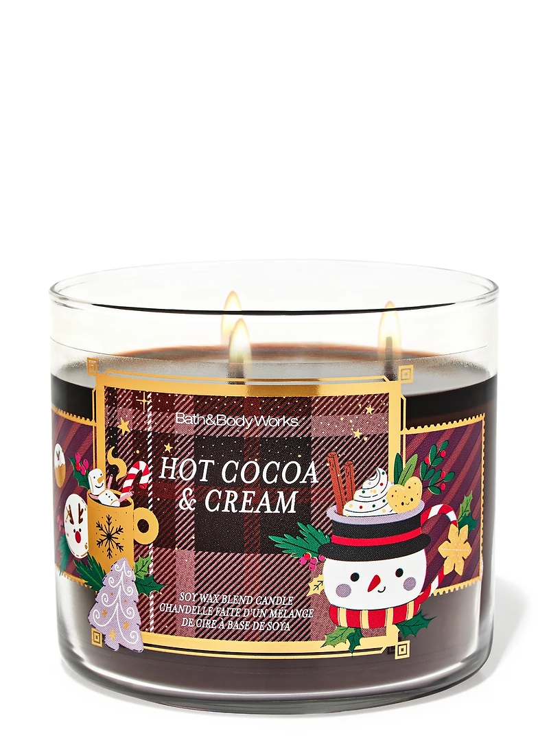 Hot Cocoa & Cream 3-Wick Candle