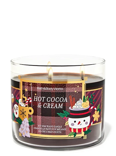 Hot Cocoa & Cream 3-Wick Candle