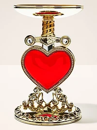 Evil Queen Pierced Heart Pedestal 3-Wick Candle Holder
