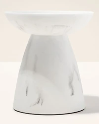 Marble Pedestal 3-Wick Candle Holder