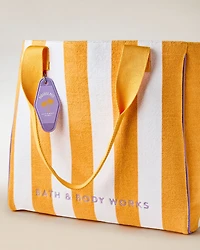 Yellow Striped Tote Bag