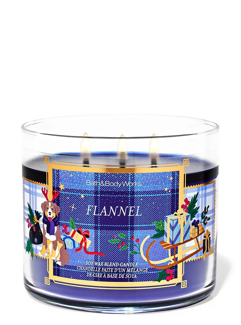 Flannel 3-Wick Candle