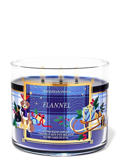 Flannel 3-Wick Candle