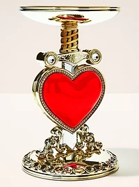 Evil Queen Pierced Heart Pedestal 3-Wick Candle Holder