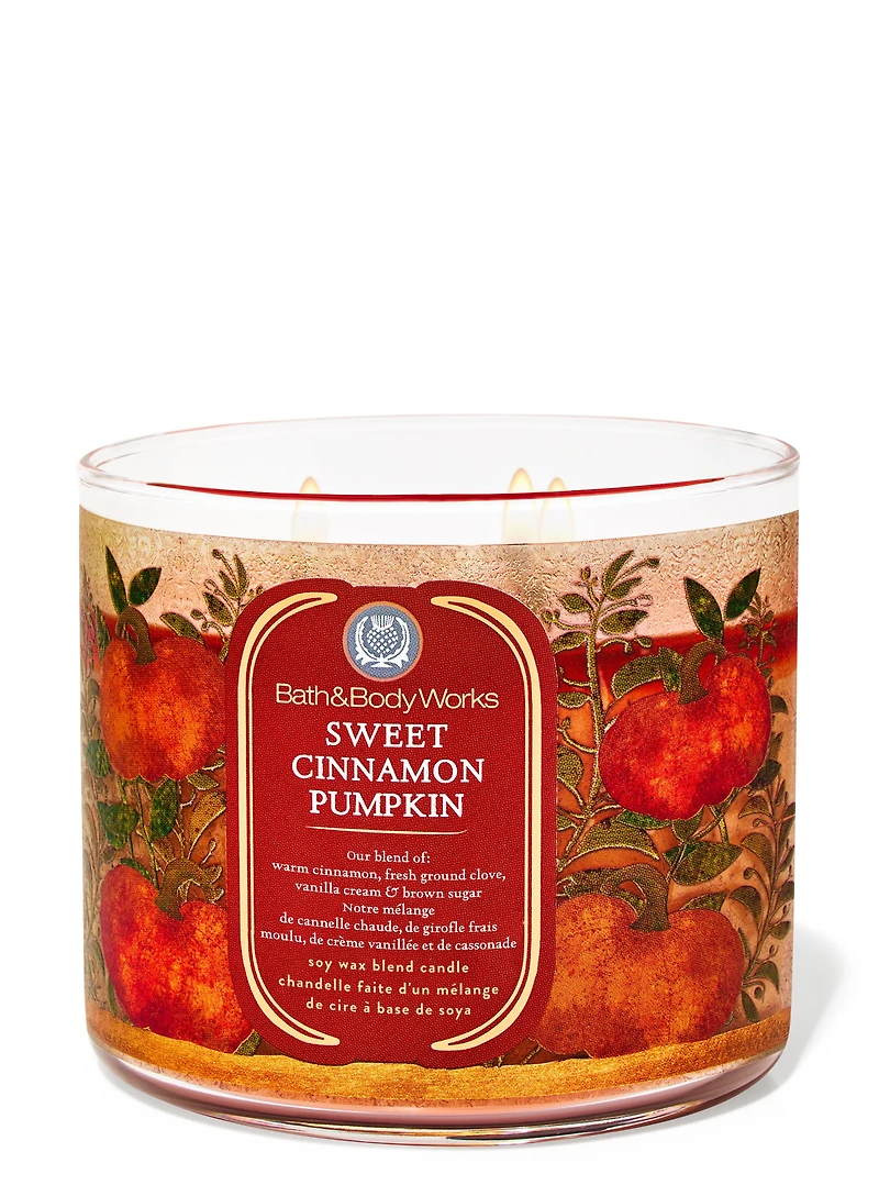 Sweet Cinnamon Pumpkin 3-Wick Candle