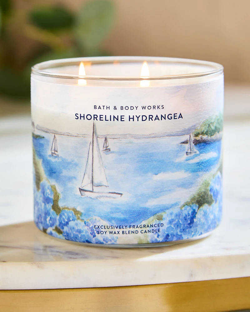 Shoreline Hydrangea 3-Wick Candle