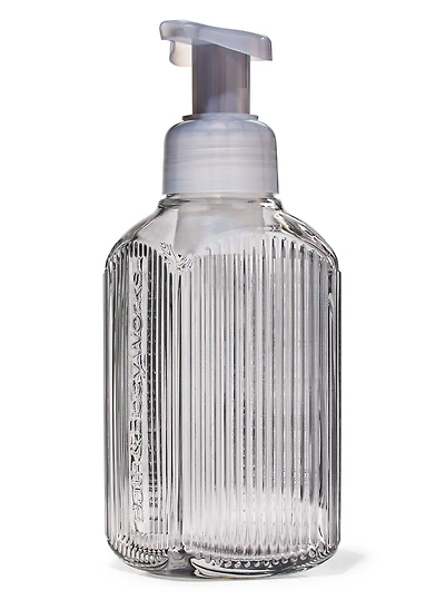 Gray Vertical Lines Gentle & Clean Foaming Hand Soap Dispenser