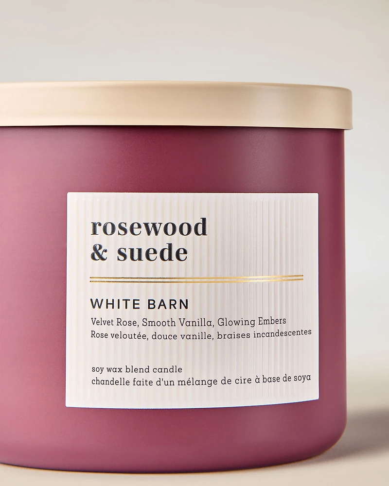 Rosewood & Suede 3-Wick Candle