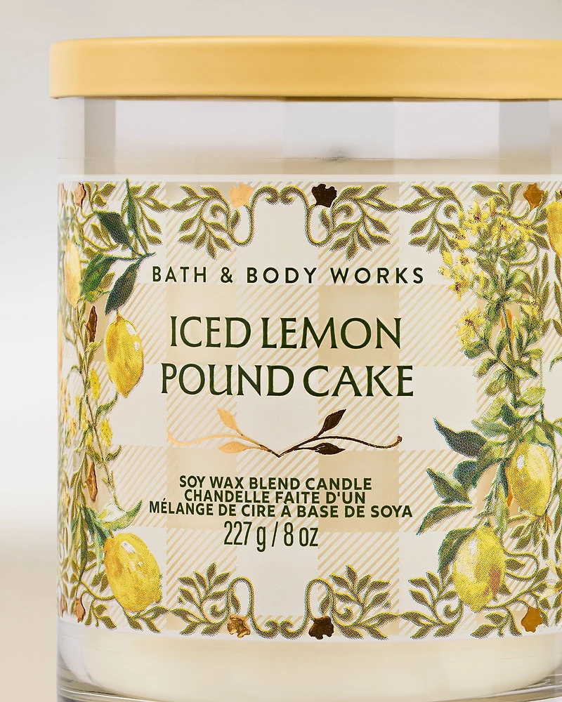 Iced Lemon Pound Cake Single Wick Candle