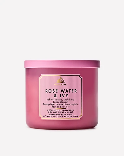 Rose Water & Ivy 3-Wick Candle