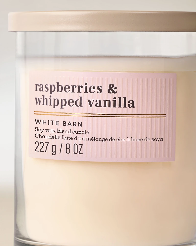 Raspberries & Whipped Vanilla Single Wick Candle