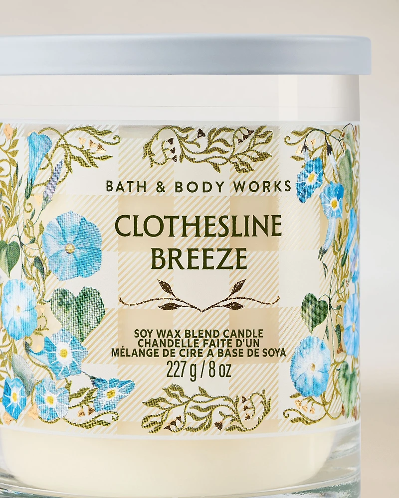 Clothesline Breeze Single Wick Candle