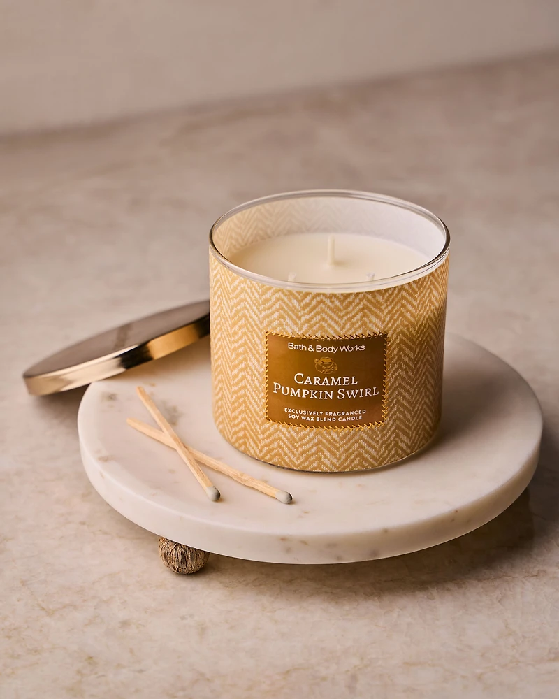 Caramel Pumpkin Swirl 3-Wick Candle