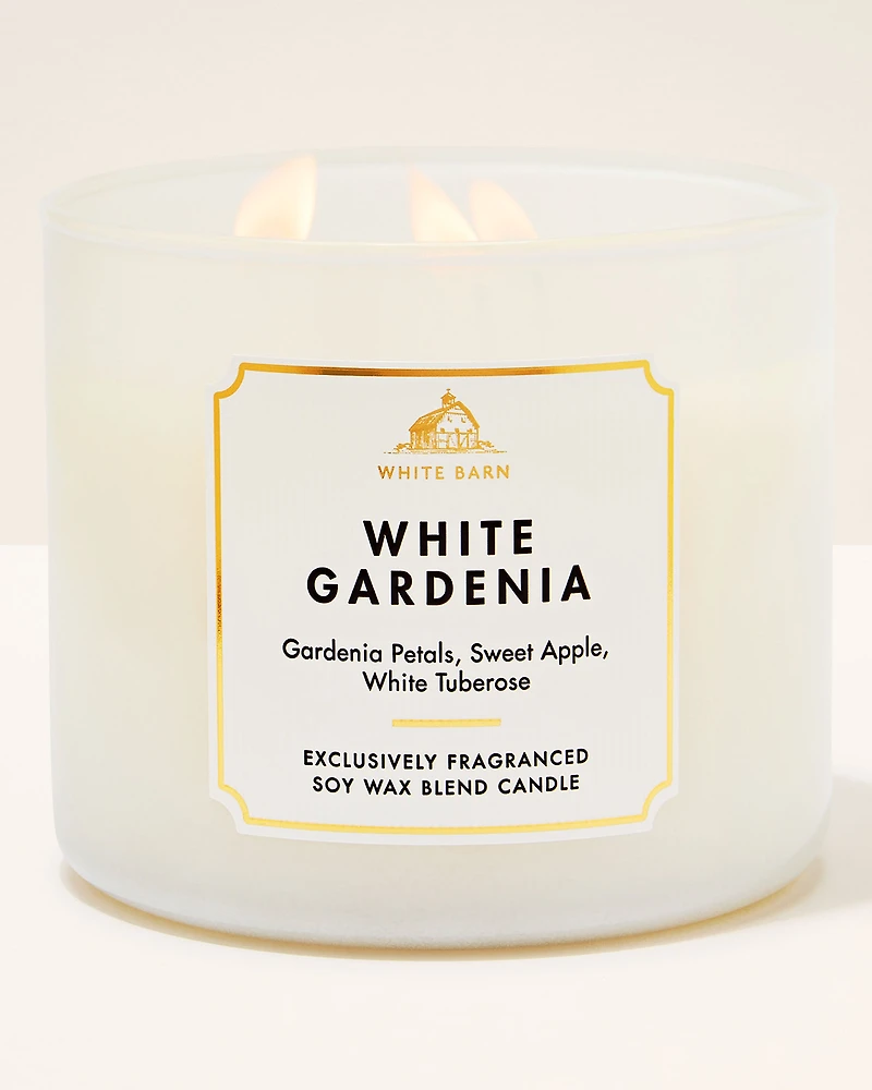 White Gardenia 3-Wick Candle