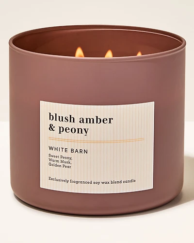 Blush Amber & Peony 3-Wick Candle