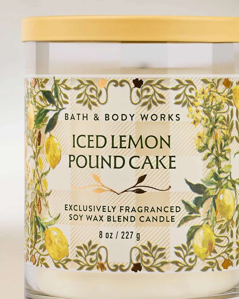 Iced Lemon Pound Cake Single Wick Candle