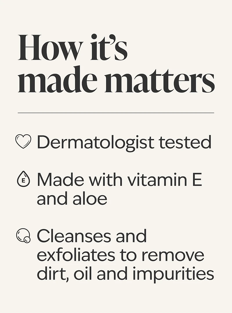 Exfoliating Face Wash Vitamin E & Aloe